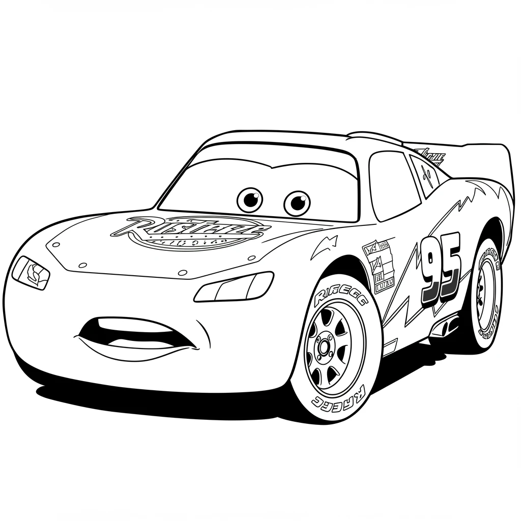 Relâmpago McQueen para colorir — Desenhos incríveis da série Carros