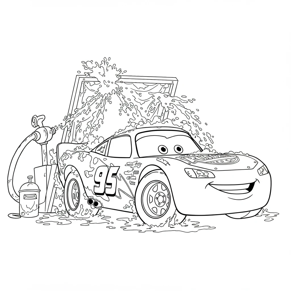 Relâmpago McQueen para colorir — Desenhos incríveis da série Carros