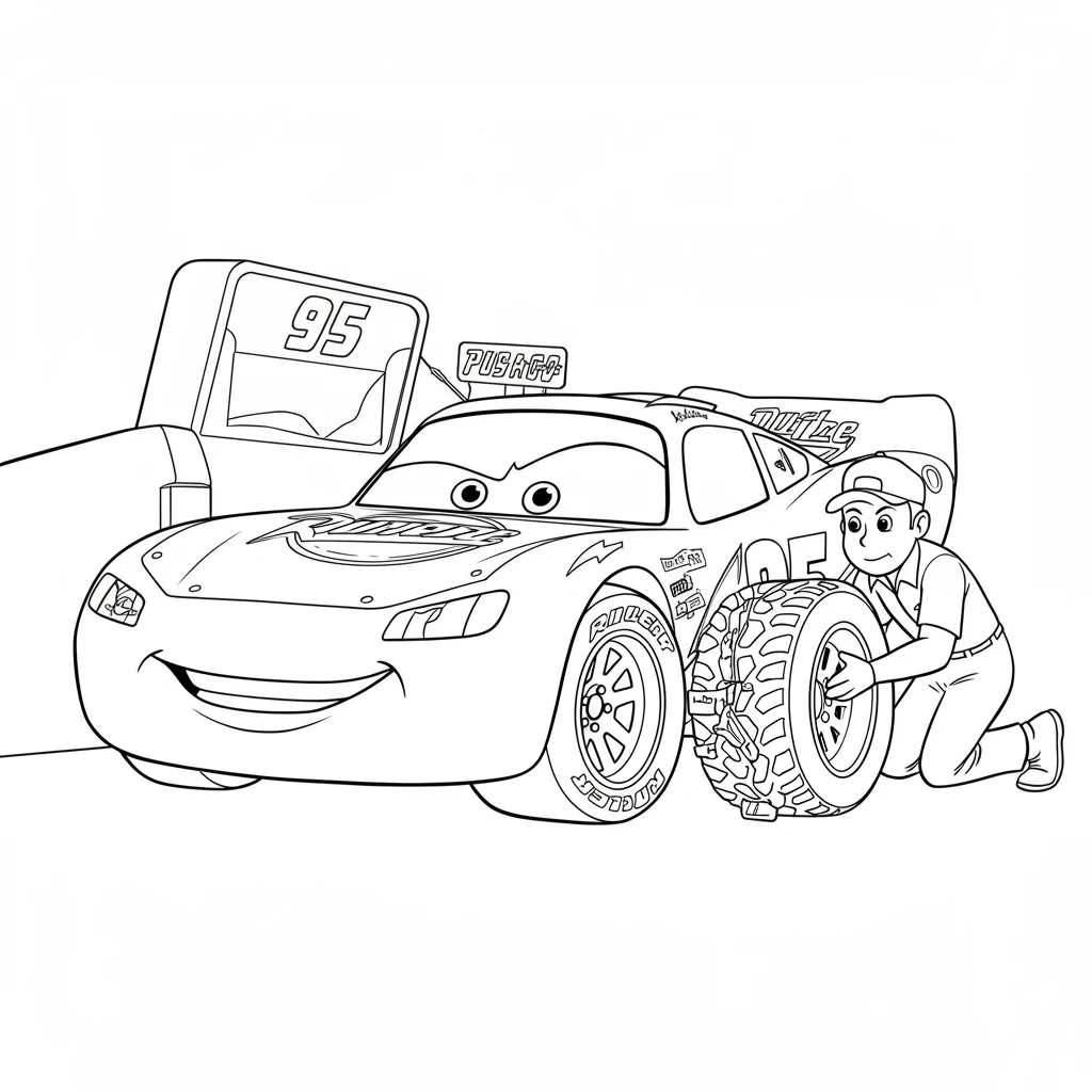 Relâmpago McQueen para colorir — Desenhos incríveis da série Carros