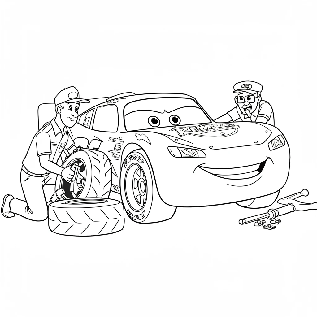 Relâmpago McQueen para colorir — Desenhos incríveis da série Carros