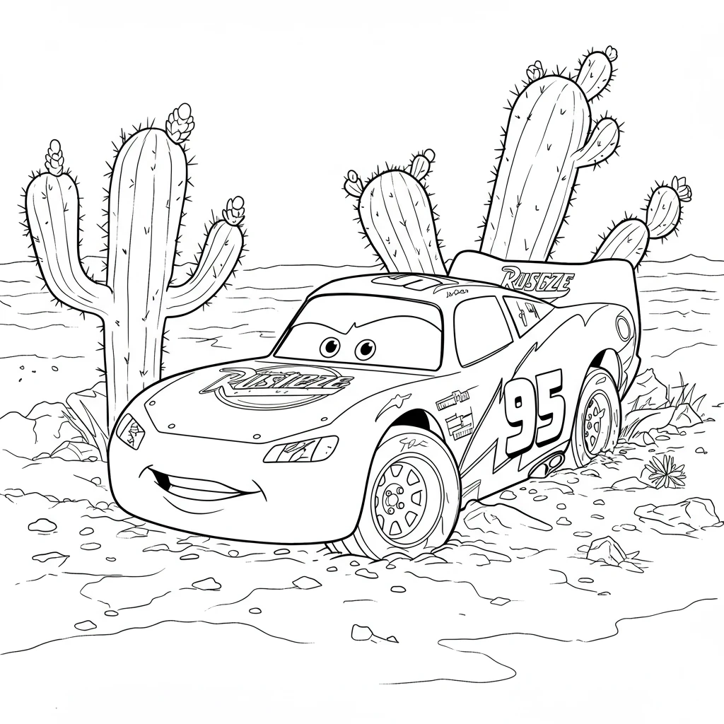 Relâmpago McQueen para colorir — Desenhos incríveis da série Carros