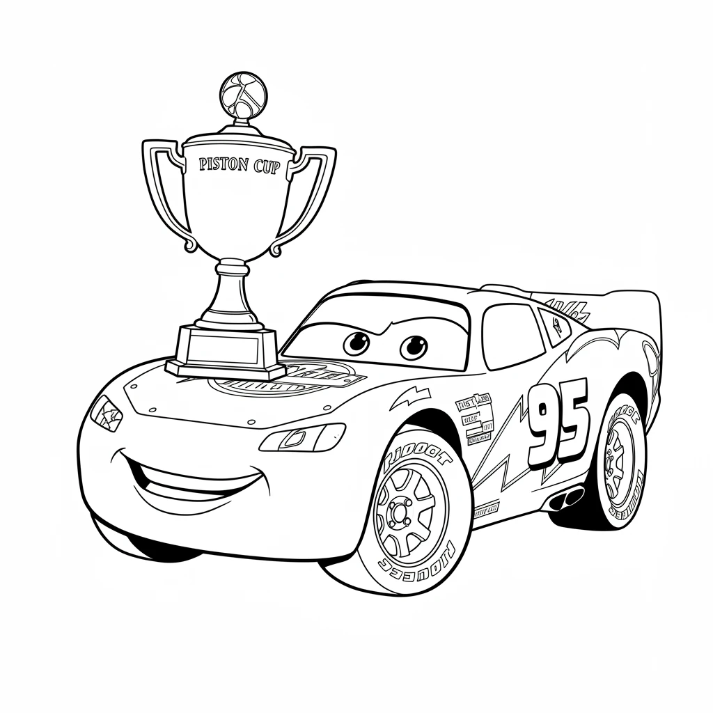 Relâmpago McQueen para colorir — Desenhos incríveis da série Carros