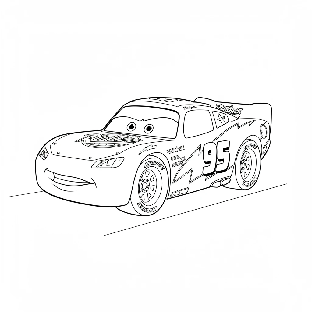 Relâmpago McQueen para colorir — Desenhos incríveis da série Carros
