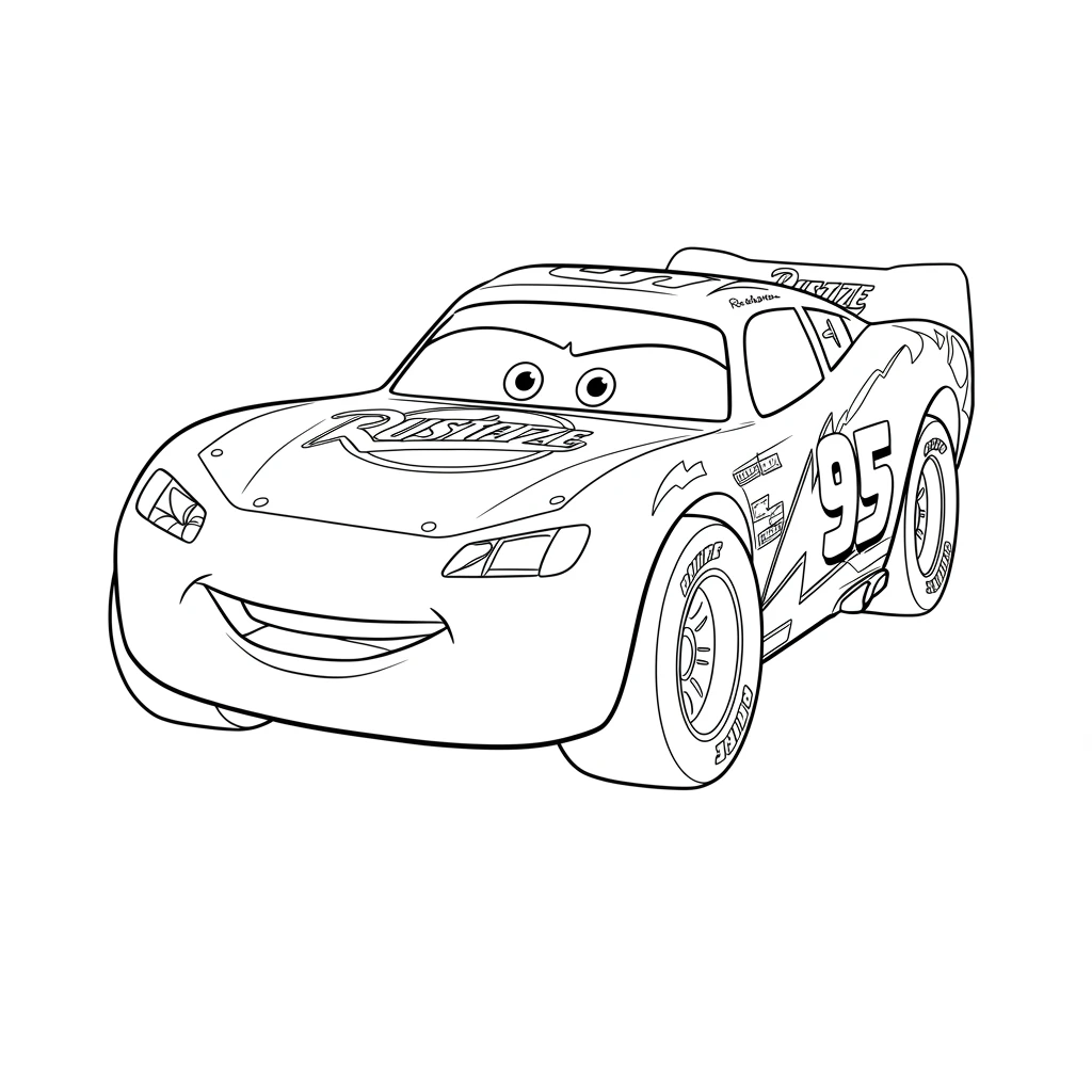 Relâmpago McQueen para colorir — Desenhos incríveis da série Carros
