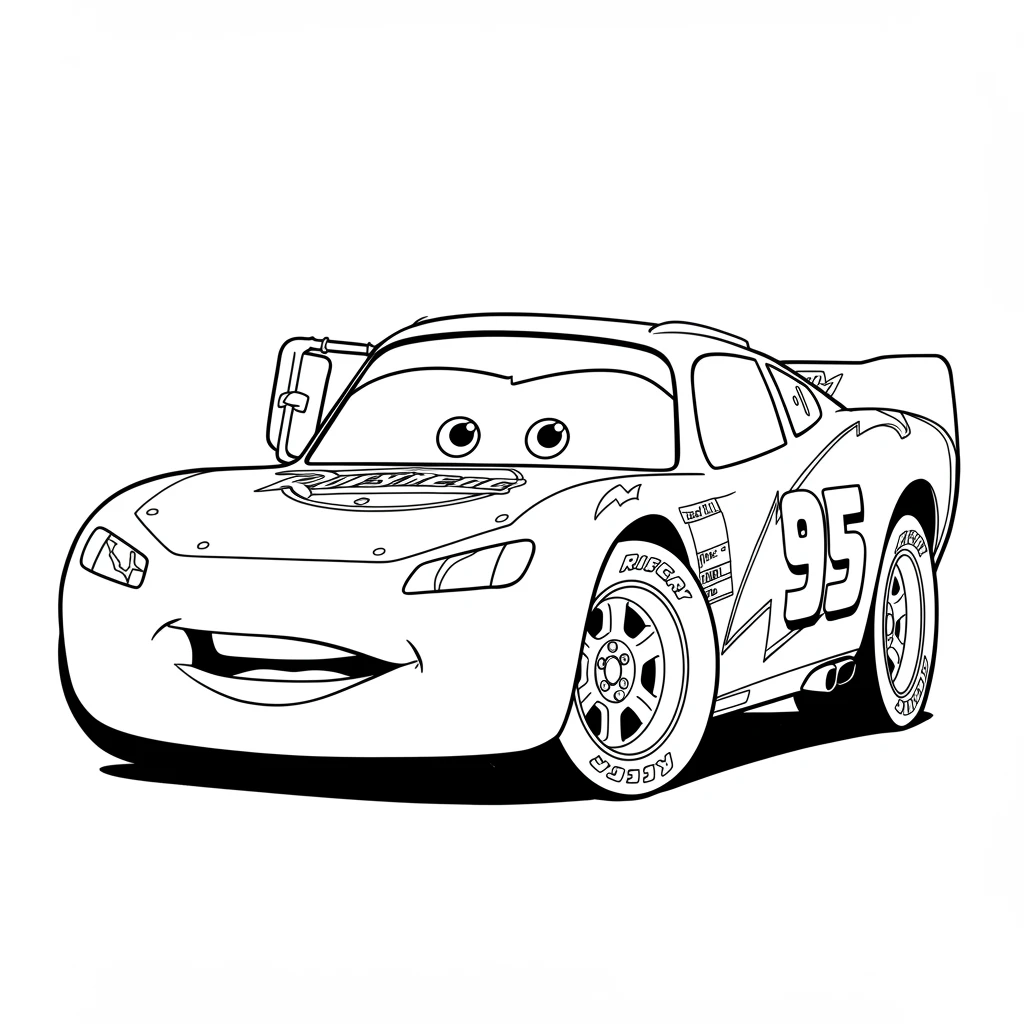 Relâmpago McQueen para colorir — Desenhos incríveis da série Carros