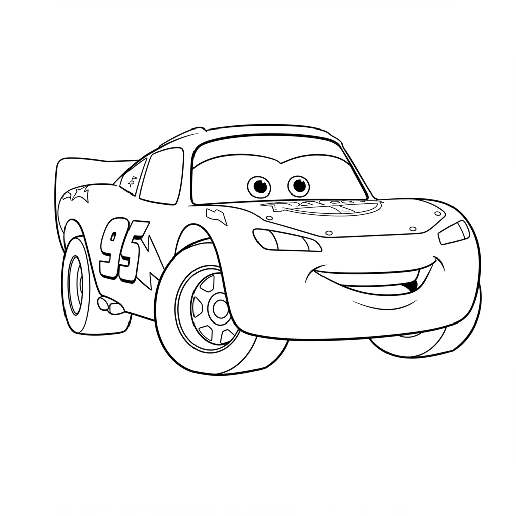 Relâmpago McQueen para colorir — Desenhos incríveis da série Carros