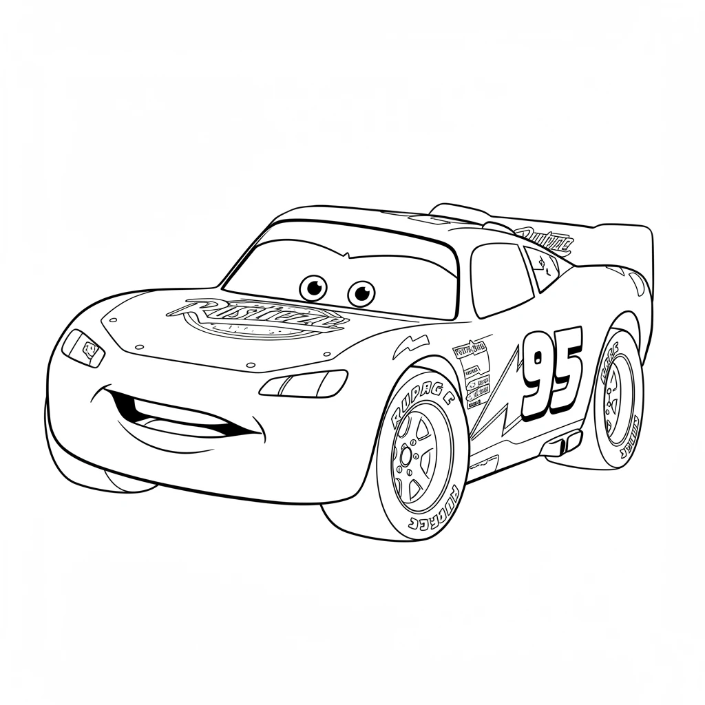 Relâmpago McQueen para colorir — Desenhos incríveis da série Carros