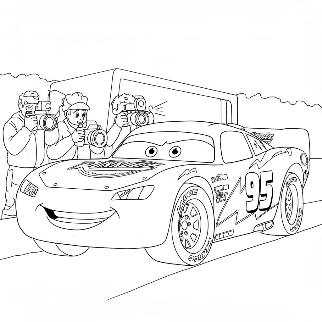 Relâmpago McQueen para colorir — Desenhos incríveis da série Carros
