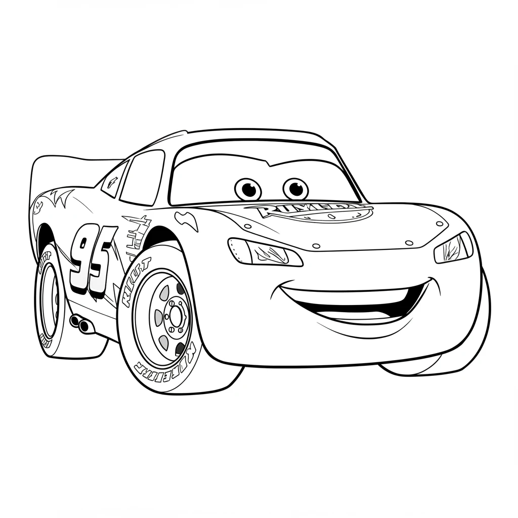 Relâmpago McQueen para colorir — Desenhos incríveis da série Carros
