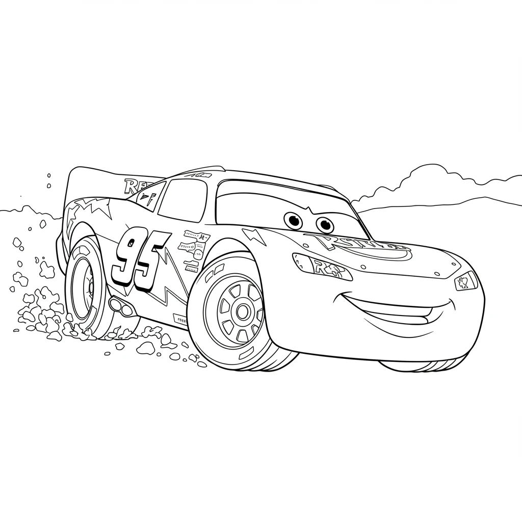Relâmpago McQueen para colorir — Desenhos incríveis da série Carros