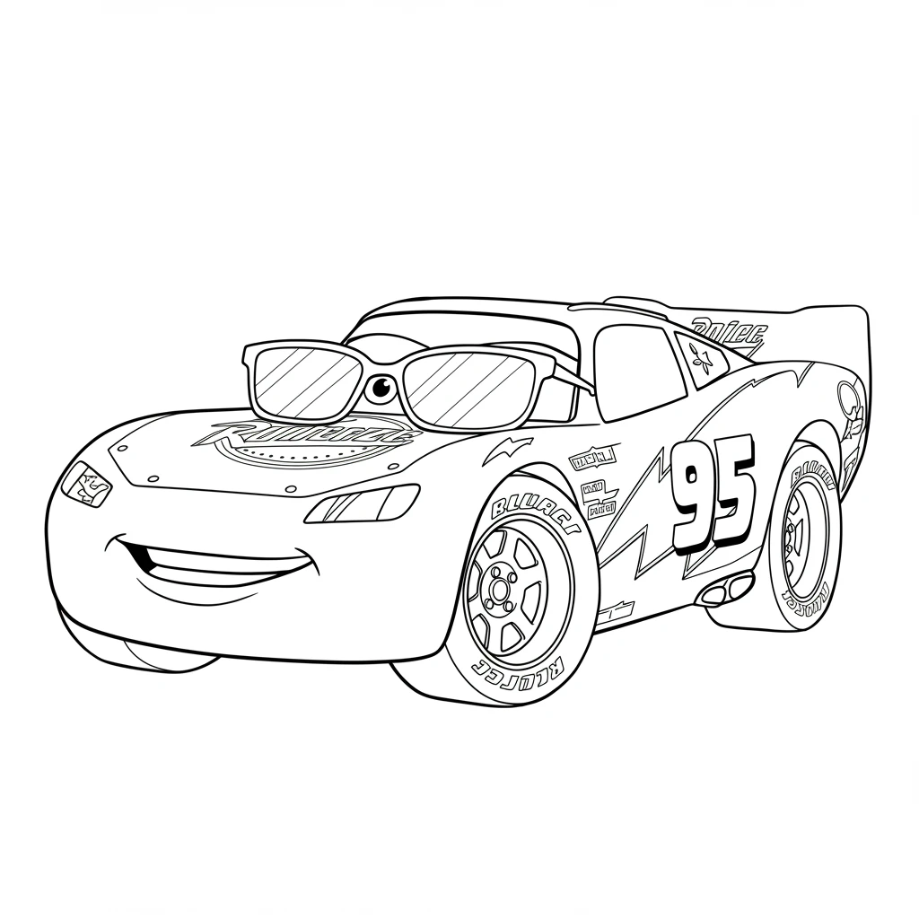 Relâmpago McQueen para colorir — Desenhos incríveis da série Carros