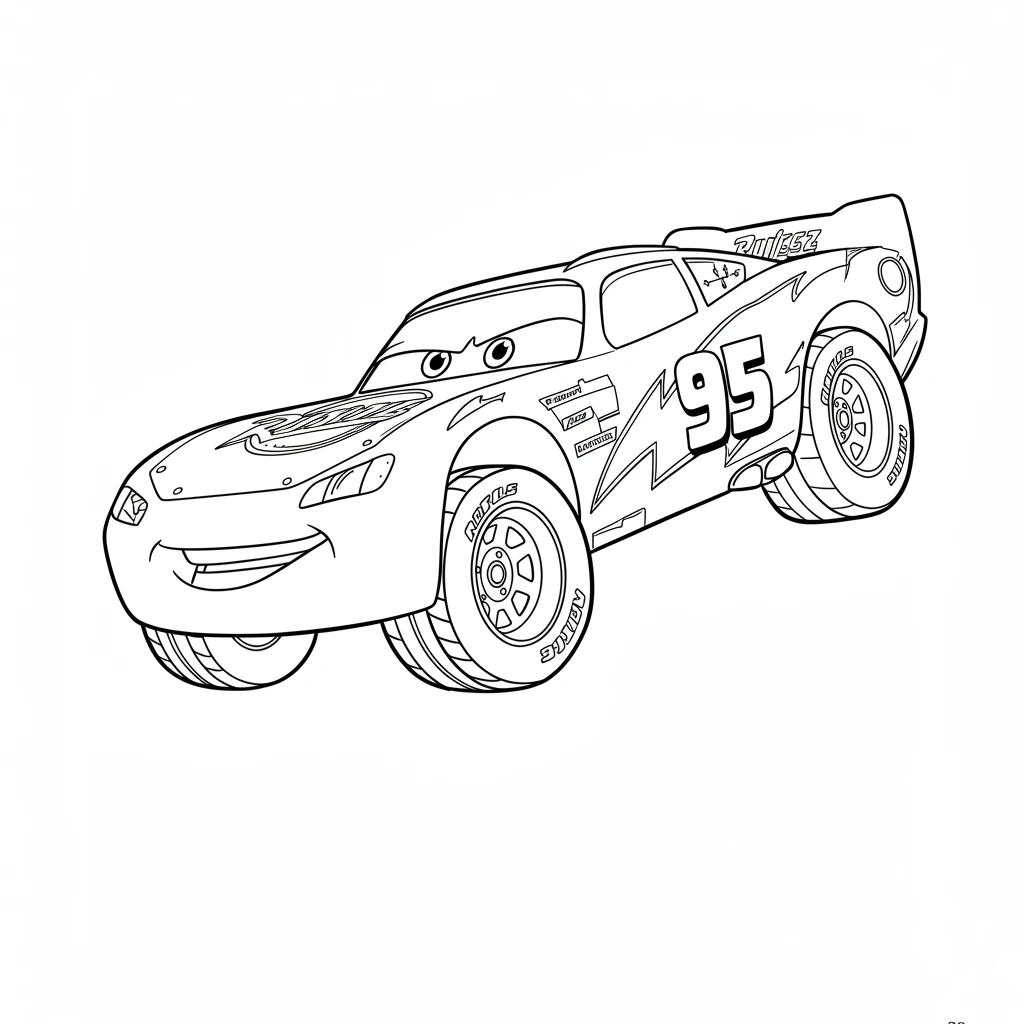 Relâmpago McQueen para colorir — Desenhos incríveis da série Carros