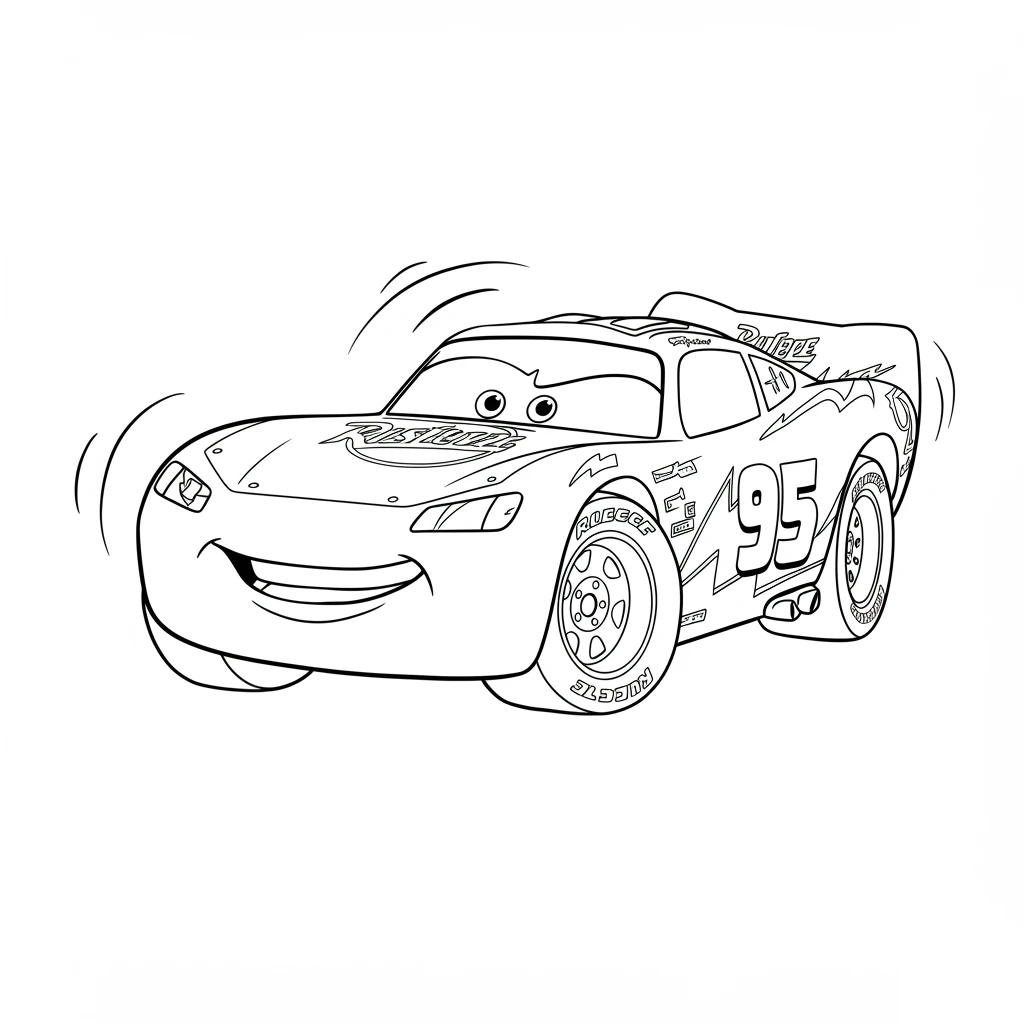Relâmpago McQueen para colorir — Desenhos incríveis da série Carros