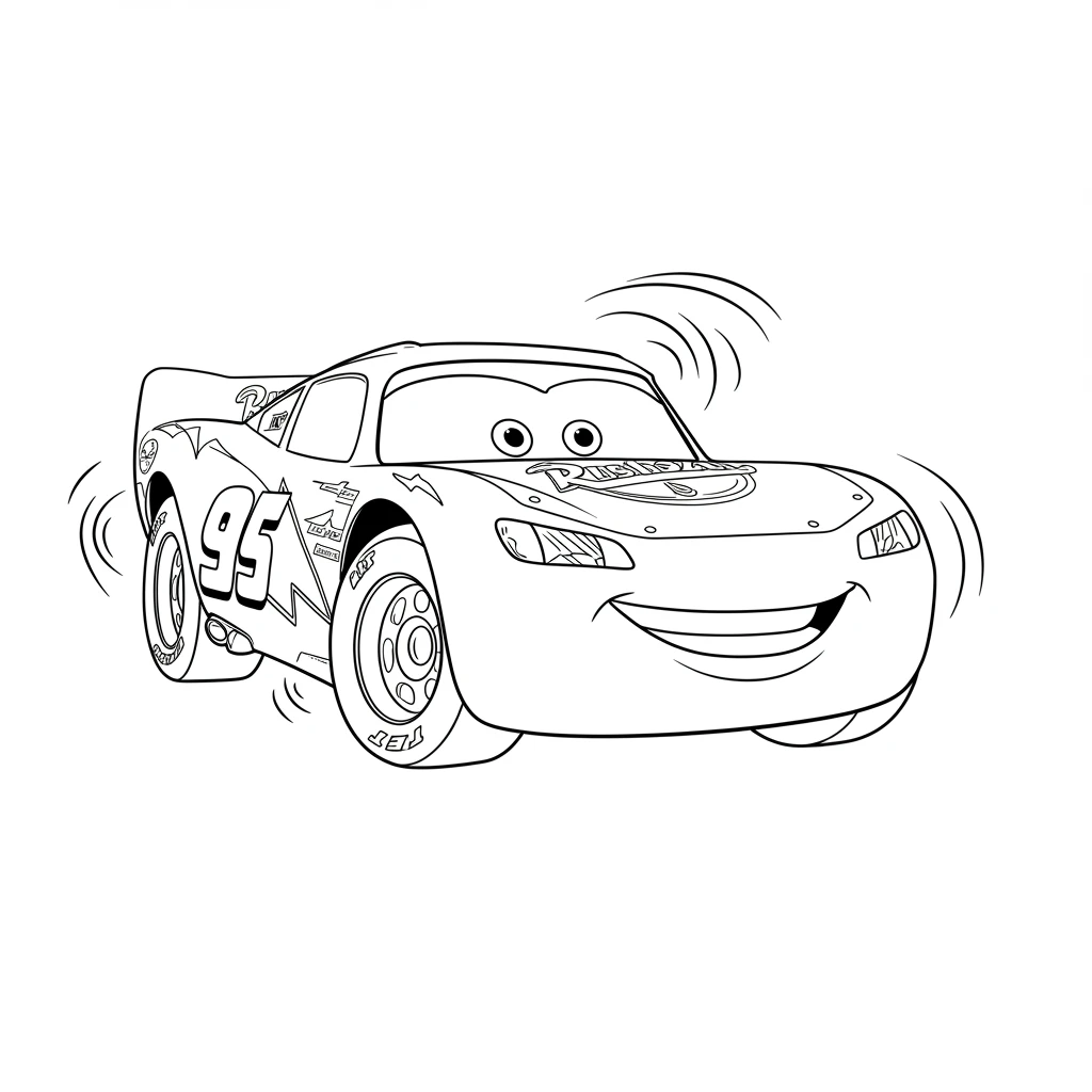 Relâmpago McQueen para colorir — Desenhos incríveis da série Carros