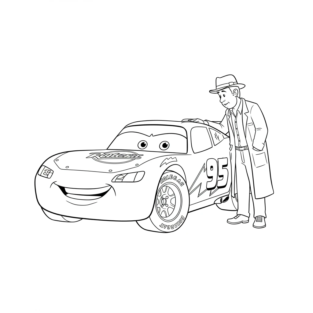 Relâmpago McQueen para colorir — Desenhos incríveis da série Carros
