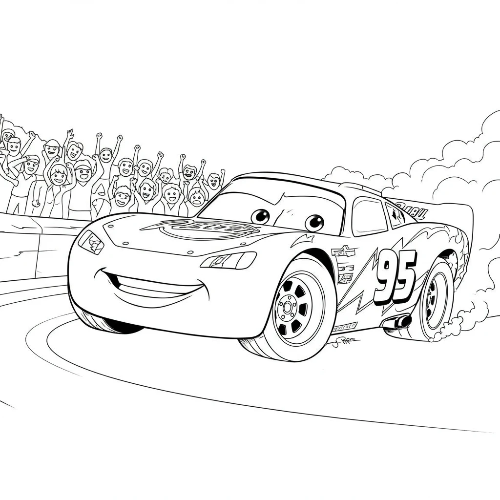 Relâmpago McQueen para colorir — Desenhos incríveis da série Carros