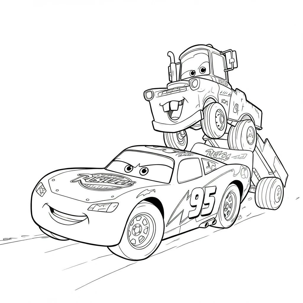 Relâmpago McQueen para colorir — Desenhos incríveis da série Carros