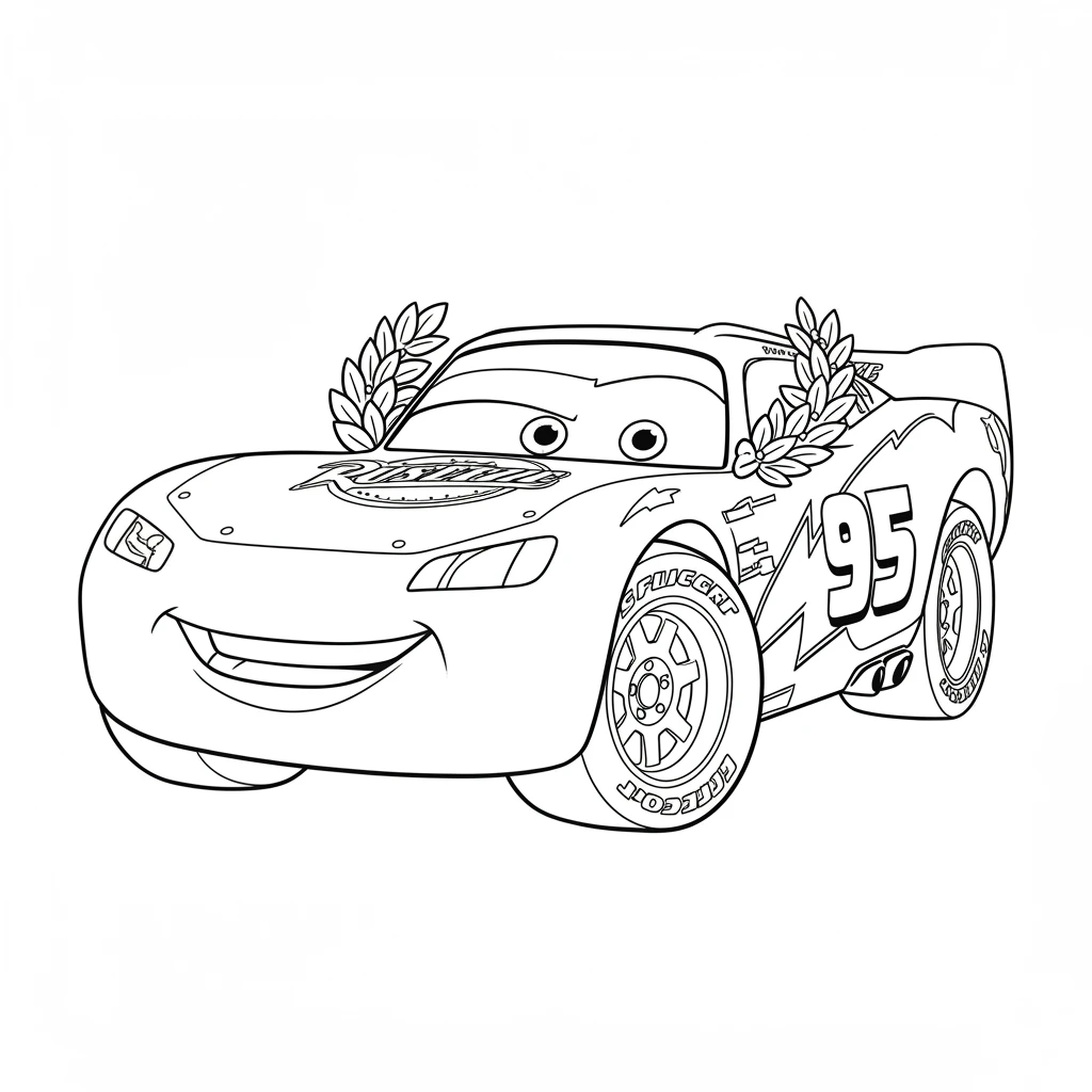 Relâmpago McQueen para colorir — Desenhos incríveis da série Carros
