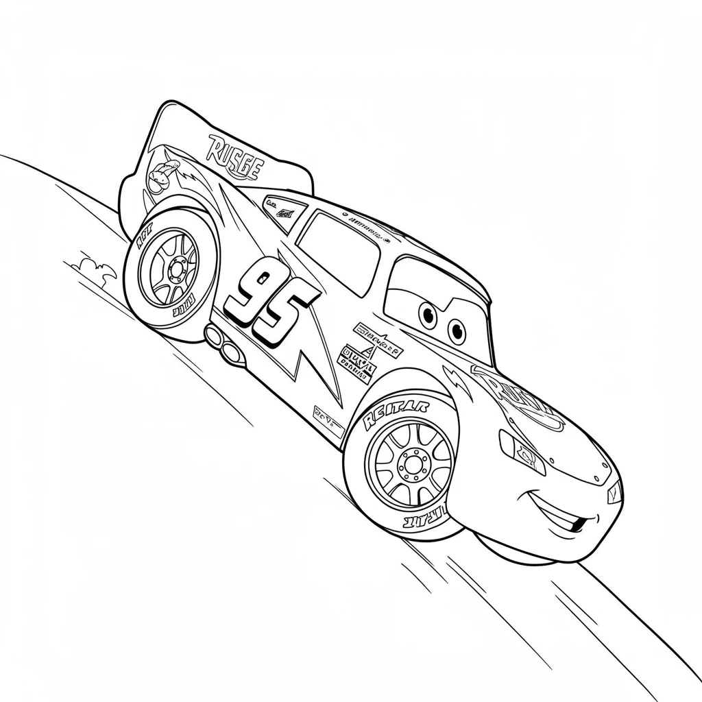 Relâmpago McQueen para colorir — Desenhos incríveis da série Carros