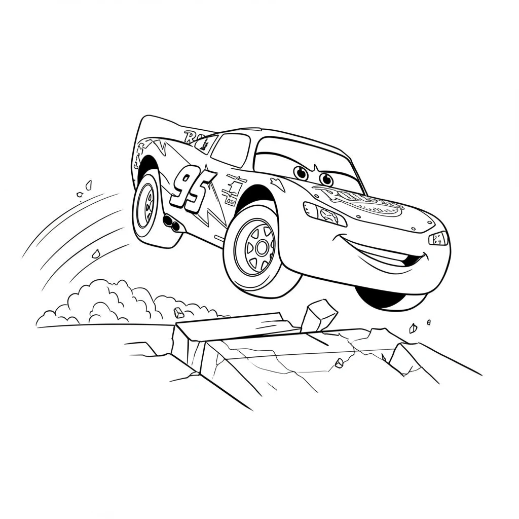 Relâmpago McQueen para colorir — Desenhos incríveis da série Carros