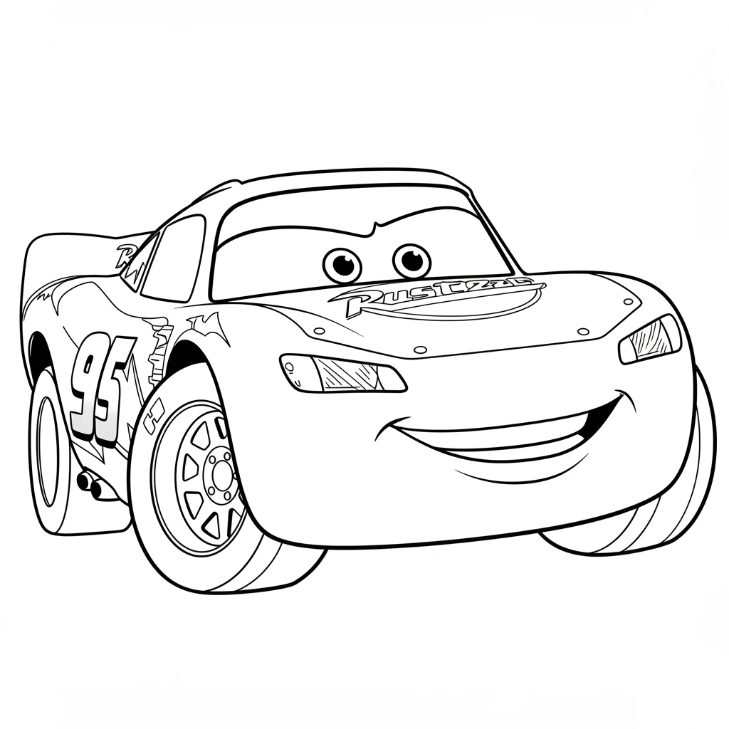 Relâmpago McQueen para colorir — Desenhos incríveis da série Carros