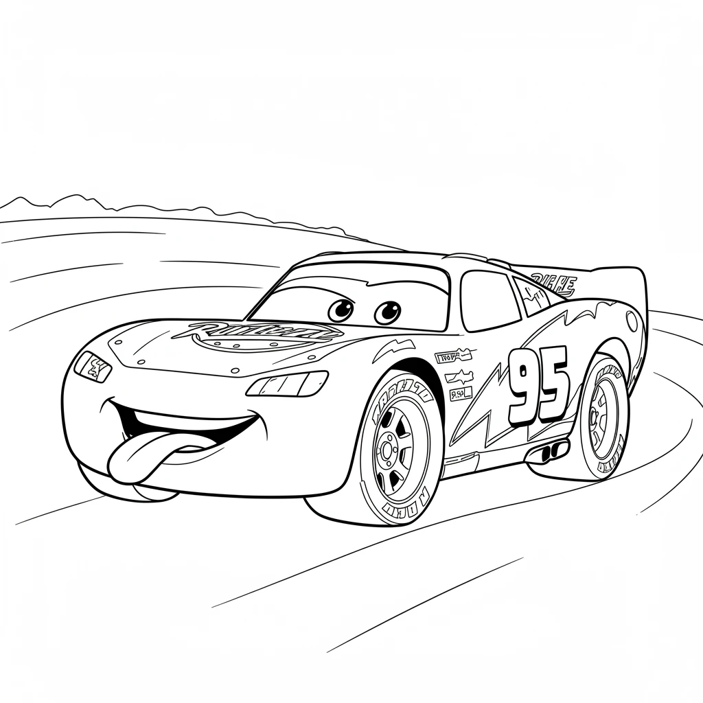 Relâmpago McQueen para colorir — Desenhos incríveis da série Carros