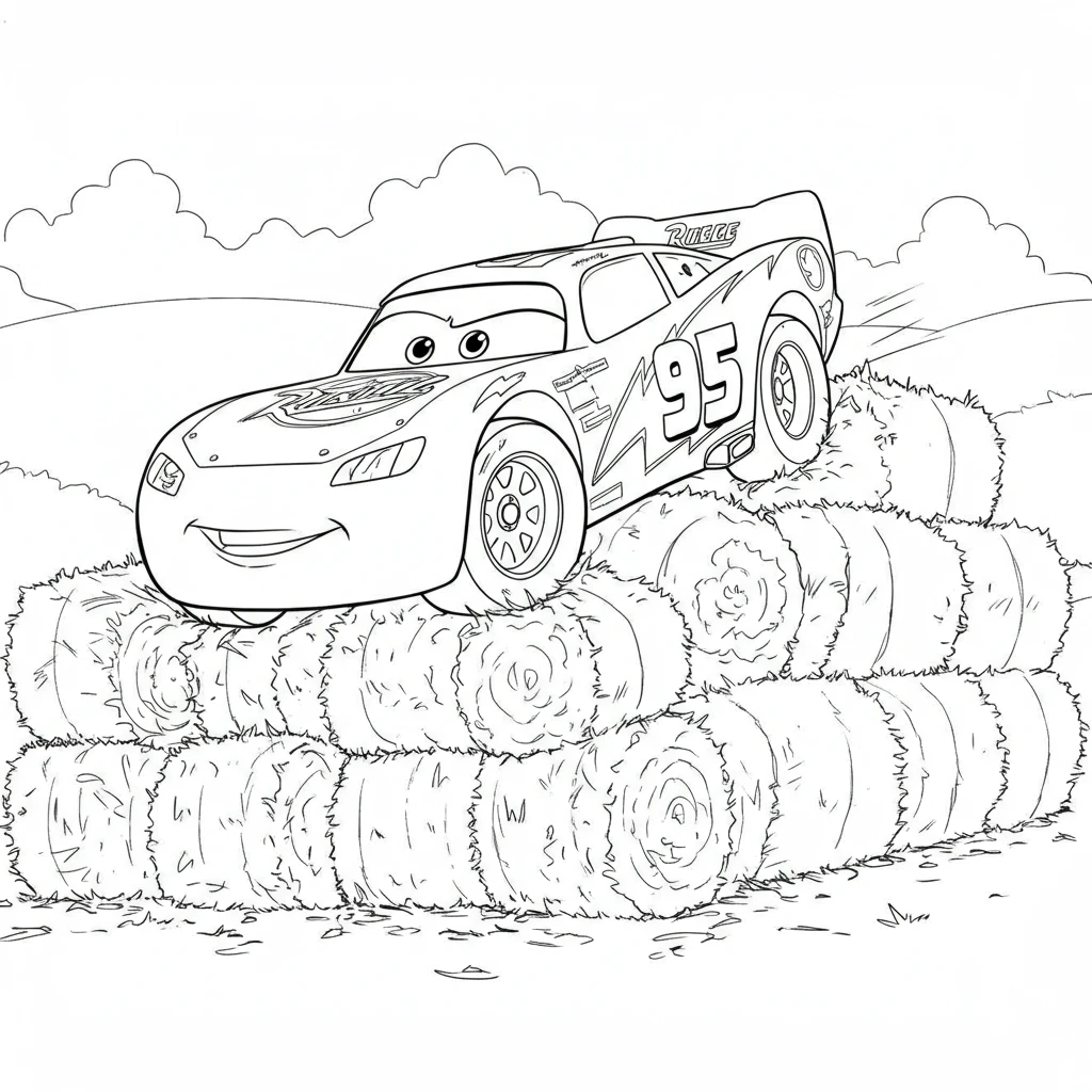 Relâmpago McQueen para colorir — Desenhos incríveis da série Carros