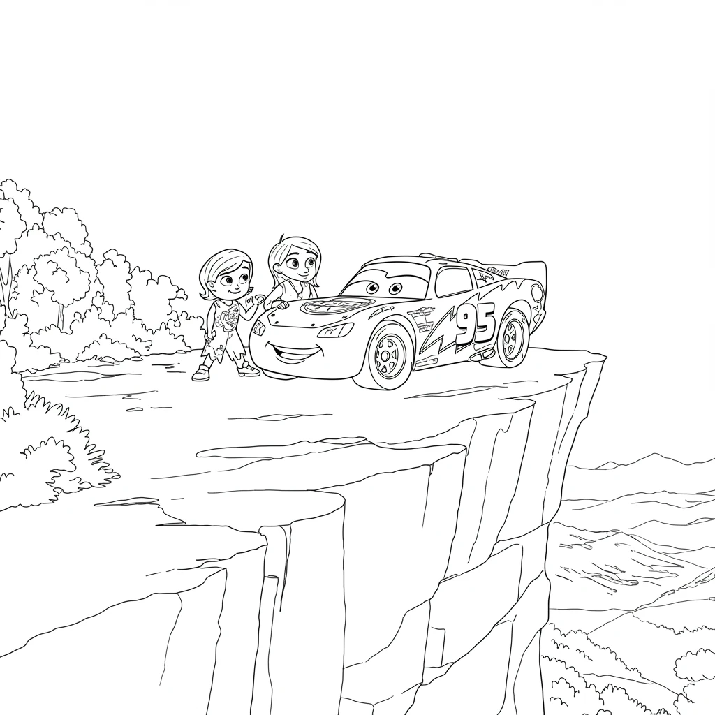 Relâmpago McQueen para colorir — Desenhos incríveis da série Carros