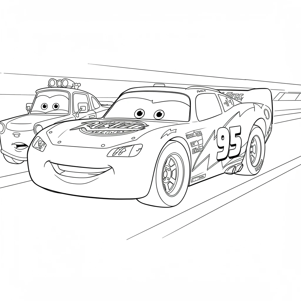 Relâmpago McQueen para colorir — Desenhos incríveis da série Carros