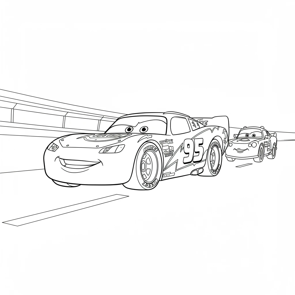 Relâmpago McQueen para colorir — Desenhos incríveis da série Carros