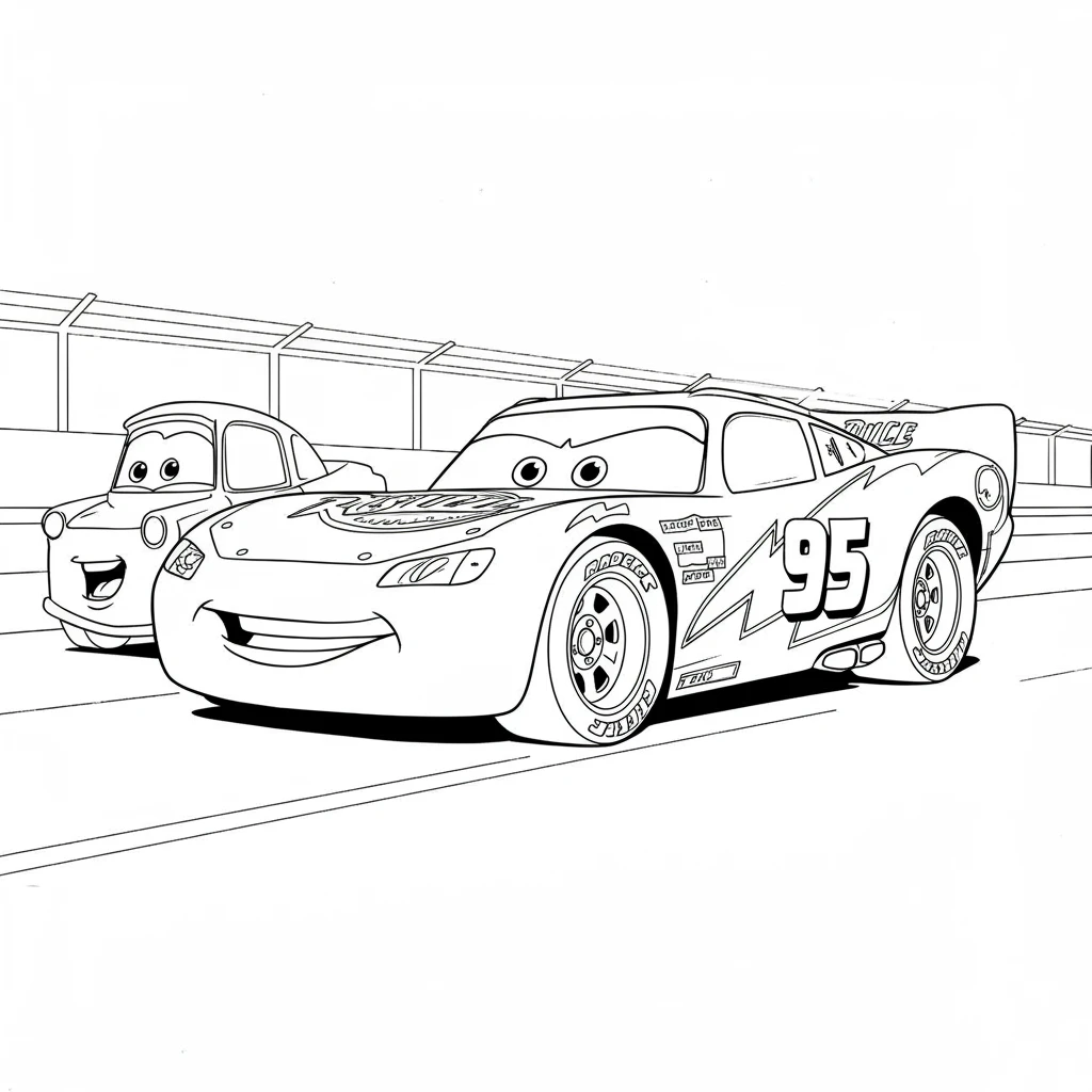 Relâmpago McQueen para colorir — Desenhos incríveis da série Carros