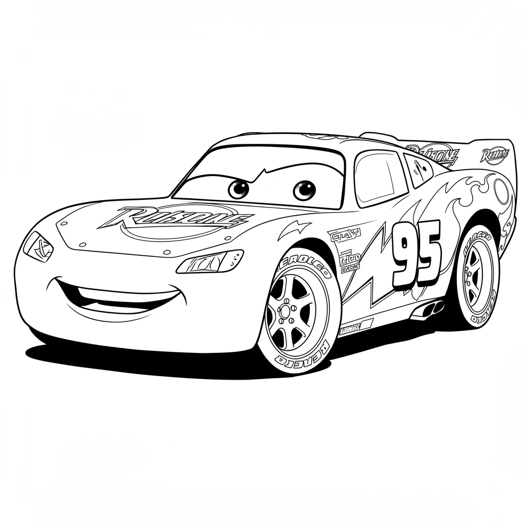 Relâmpago McQueen para colorir — Desenhos incríveis da série Carros