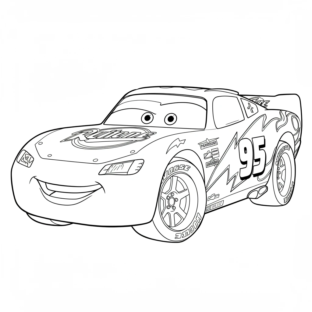 Relâmpago McQueen para colorir — Desenhos incríveis da série Carros