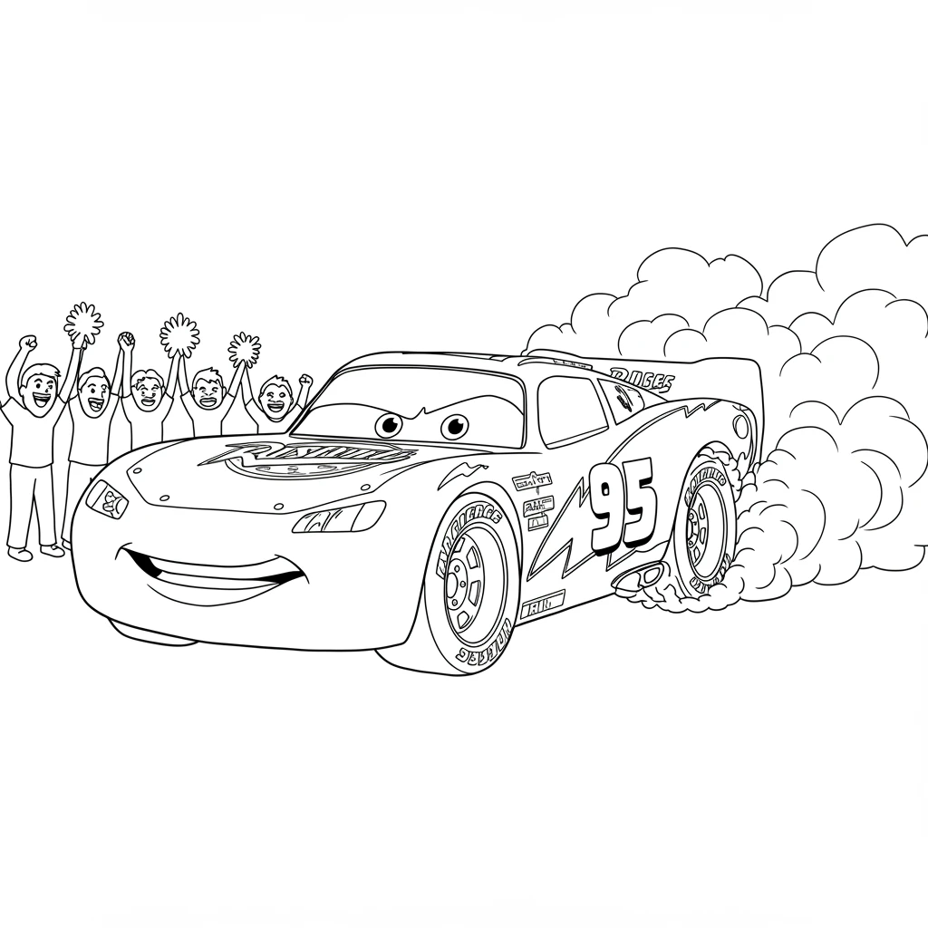 Relâmpago McQueen para colorir — Desenhos incríveis da série Carros