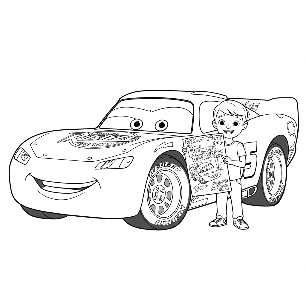 Relâmpago McQueen para colorir — Desenhos incríveis da série Carros