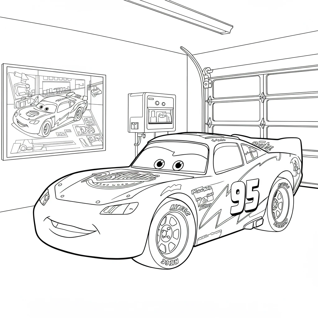 Relâmpago McQueen para colorir — Desenhos incríveis da série Carros