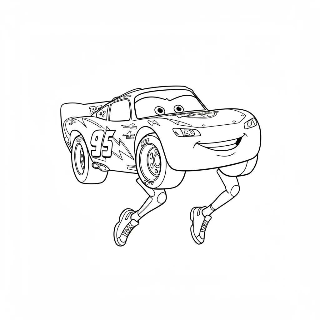 Relâmpago McQueen para colorir — Desenhos incríveis da série Carros