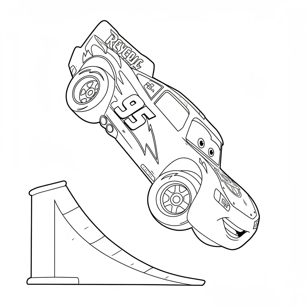 Relâmpago McQueen para colorir — Desenhos incríveis da série Carros