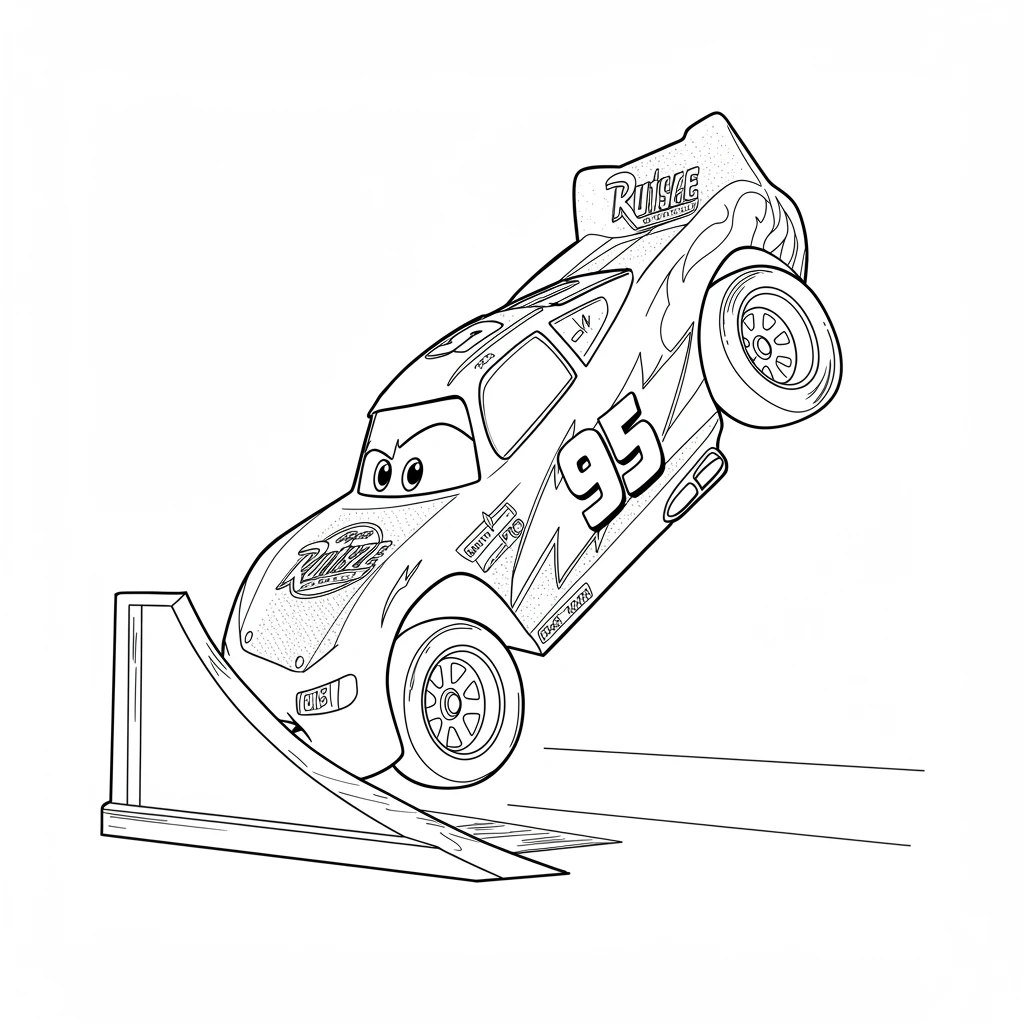 Relâmpago McQueen para colorir — Desenhos incríveis da série Carros