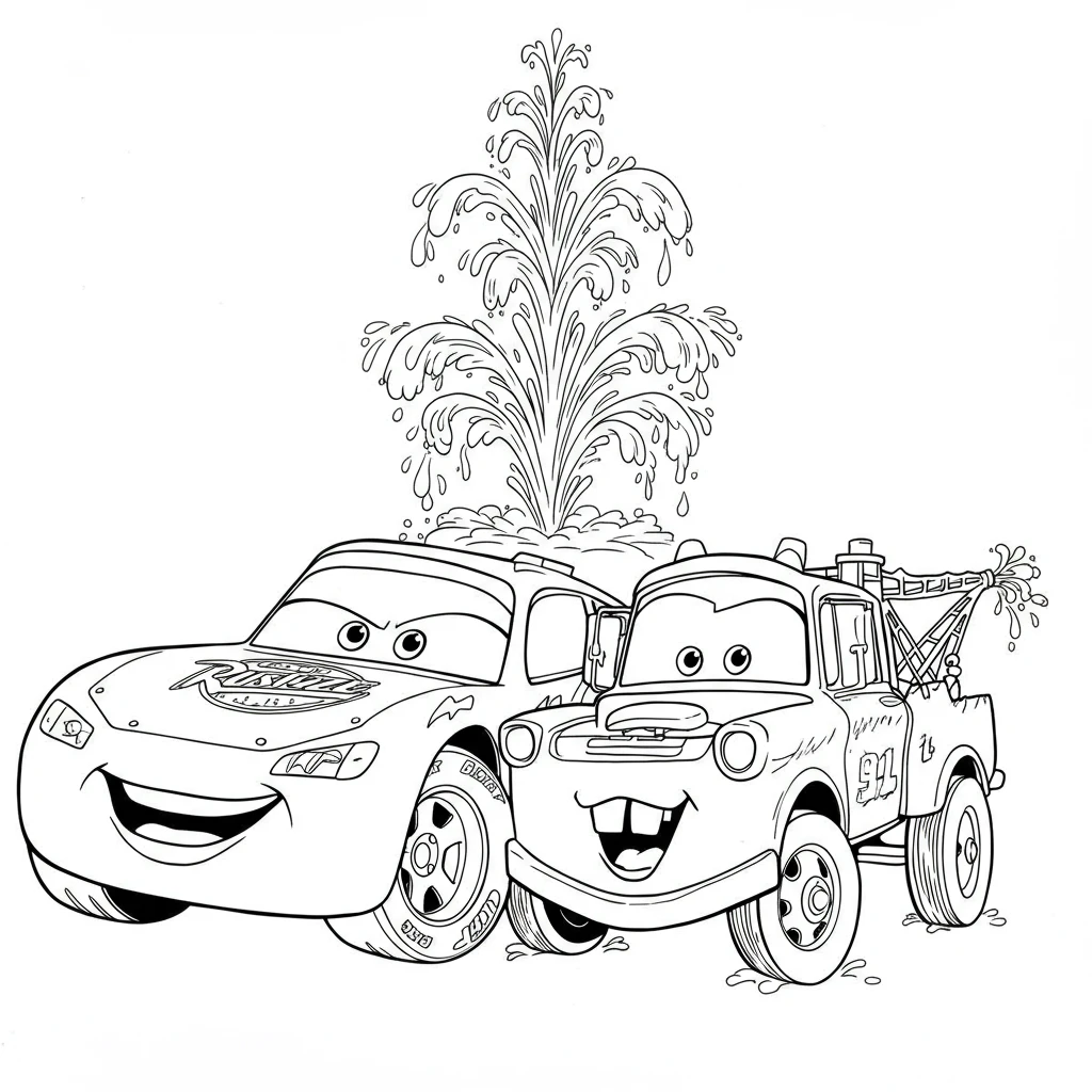 Relâmpago McQueen para colorir — Desenhos incríveis da série Carros