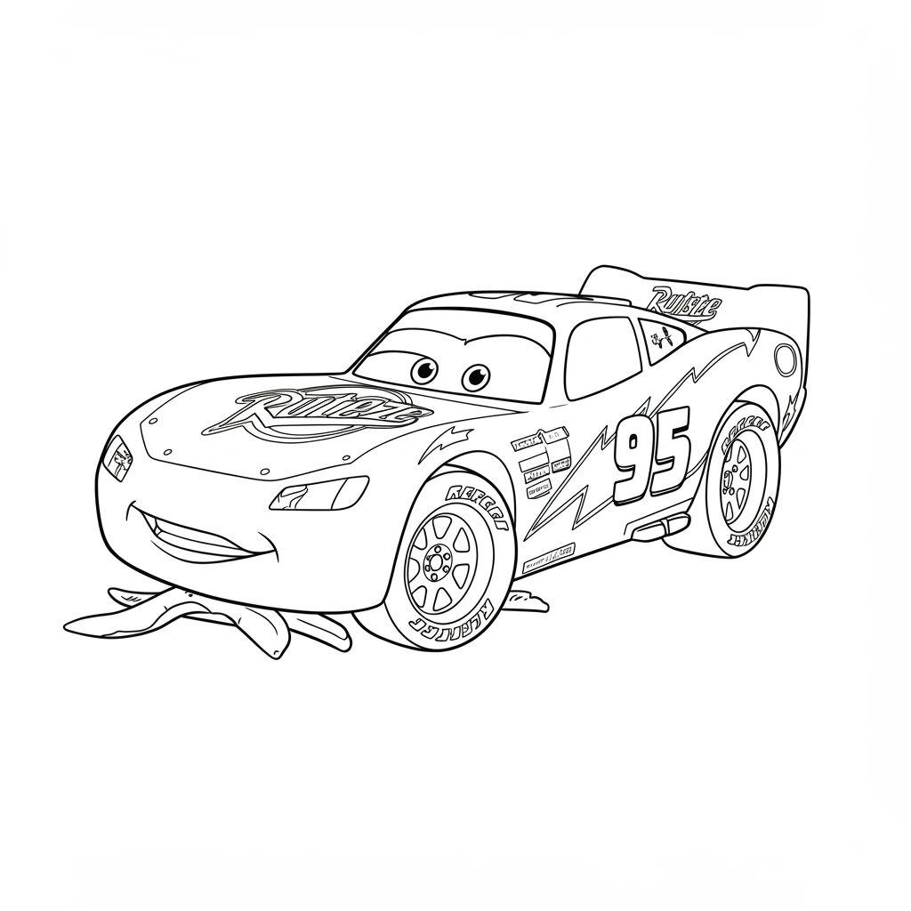 Relâmpago McQueen para colorir — Desenhos incríveis da série Carros
