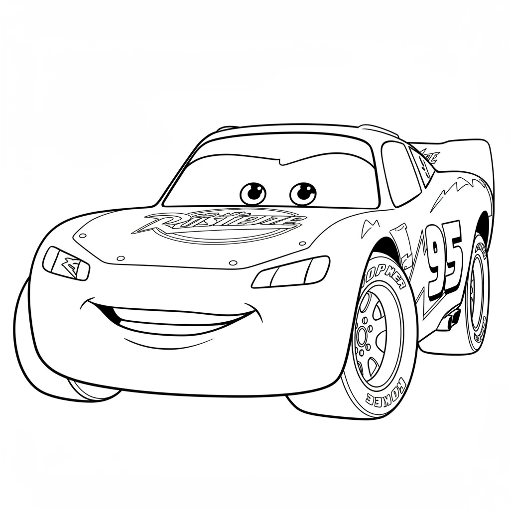Relâmpago McQueen para colorir — Desenhos incríveis da série Carros