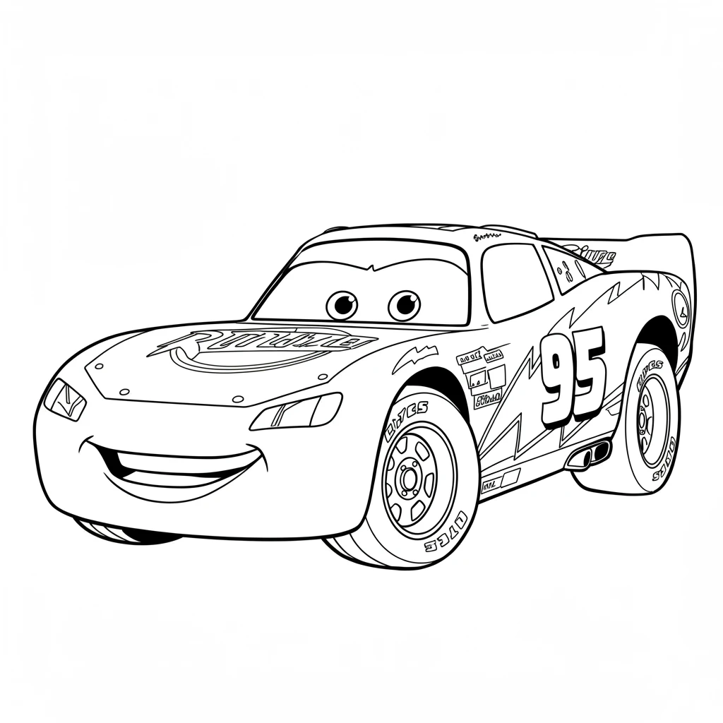 Relâmpago McQueen para colorir — Desenhos incríveis da série Carros