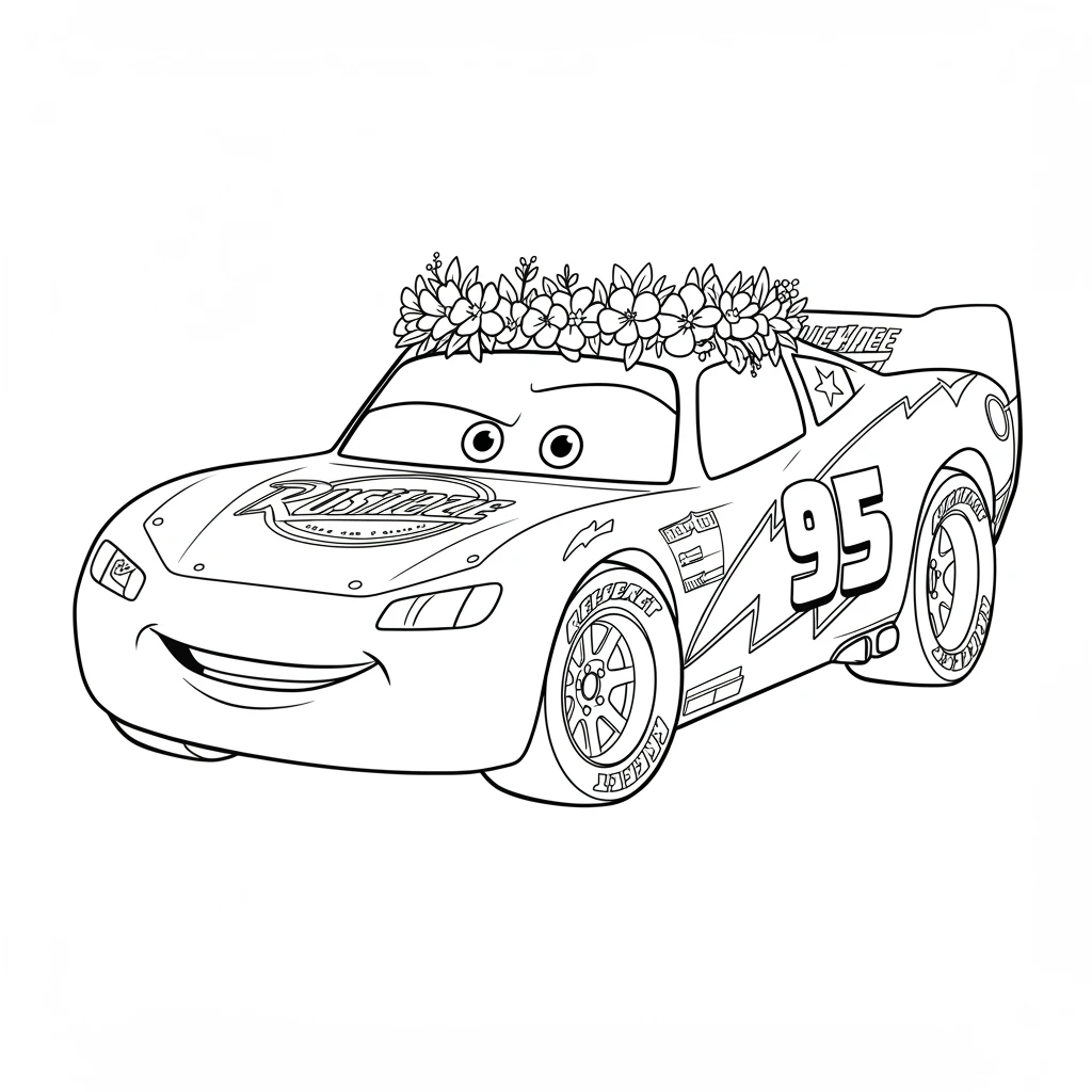 Relâmpago McQueen para colorir — Desenhos incríveis da série Carros