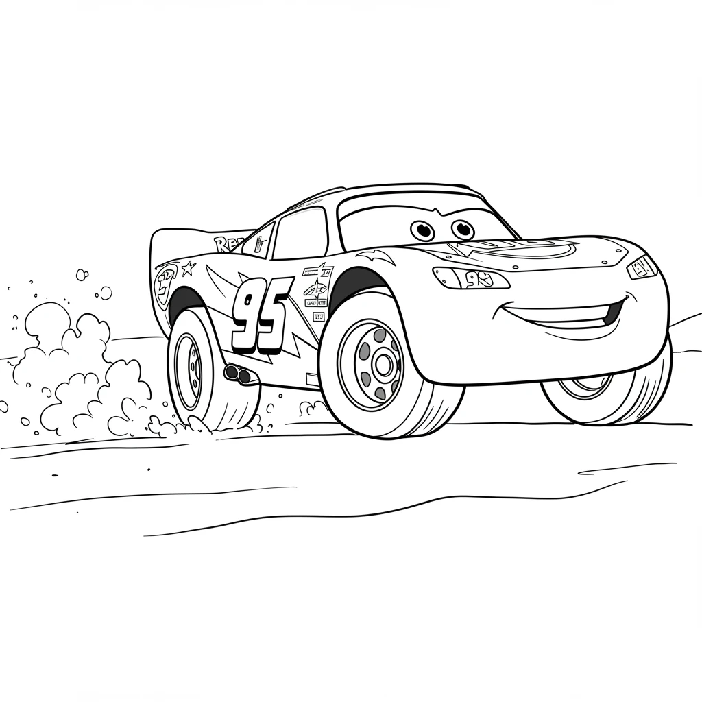 Relâmpago McQueen para colorir — Desenhos incríveis da série Carros