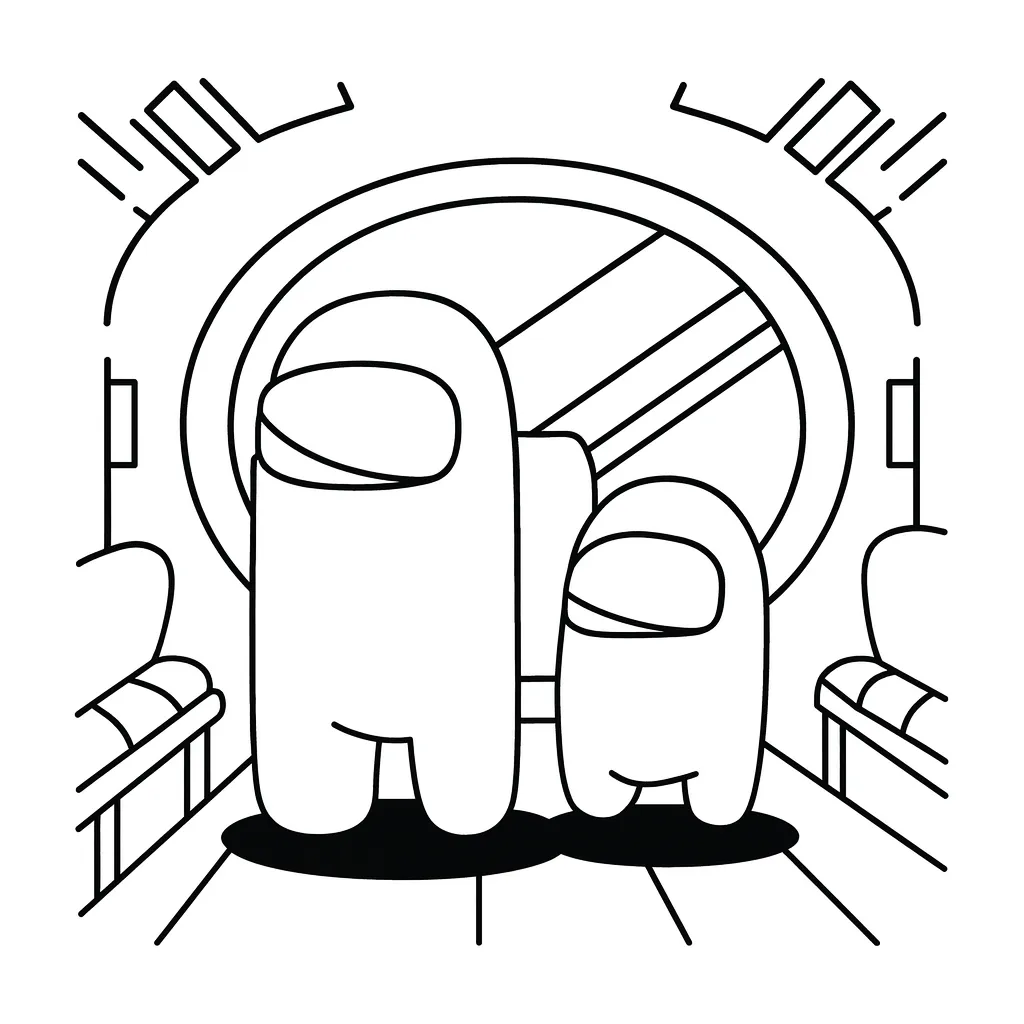 desenho de Among Us para colorir
